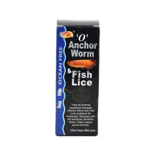 Ocean Free '0 'Anchor Worm & Fish Lice For All Fish and Koi Ponds