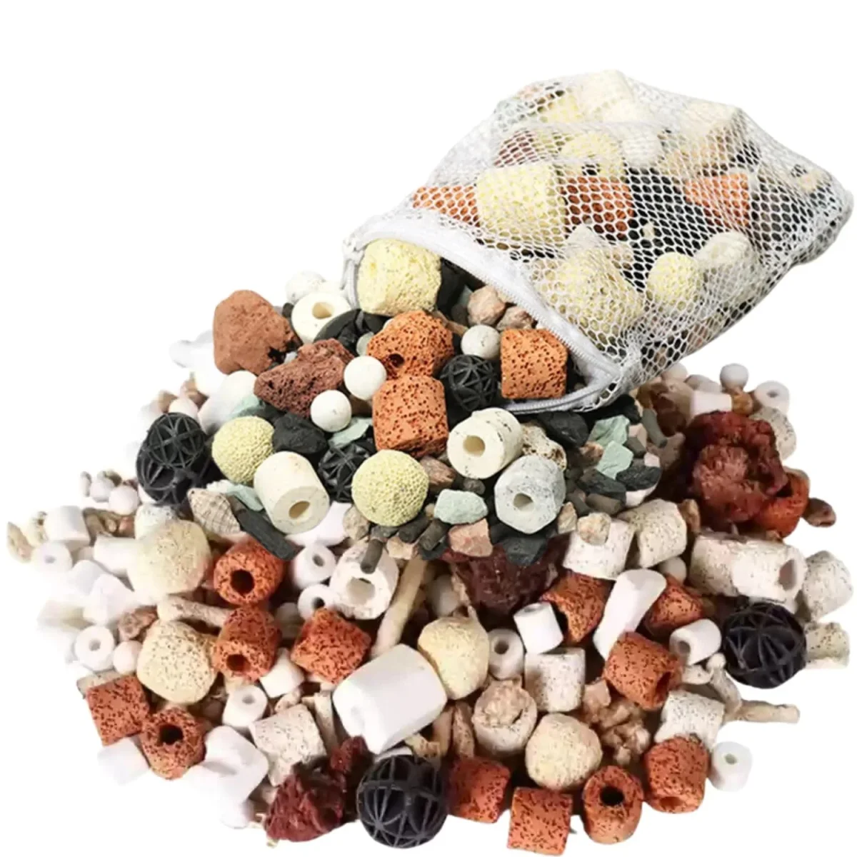 Petzlifeworld Mixed Bio Filter Media Set with Free Filter Net Bag