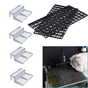 Petzlifeworld Black Plastic Divider Panel Separator Grid Isolation Board and Aquarium Fish Tank Glass Clossing Top Lid Cover Support Clip Clamp (Copy)