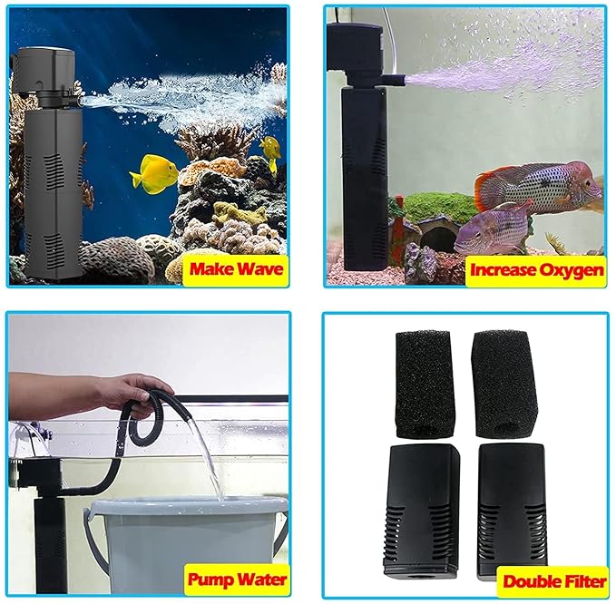 Sobo Aquarium Internal Filter (WP-2000F | 20W | 880L/H) - Bild 3