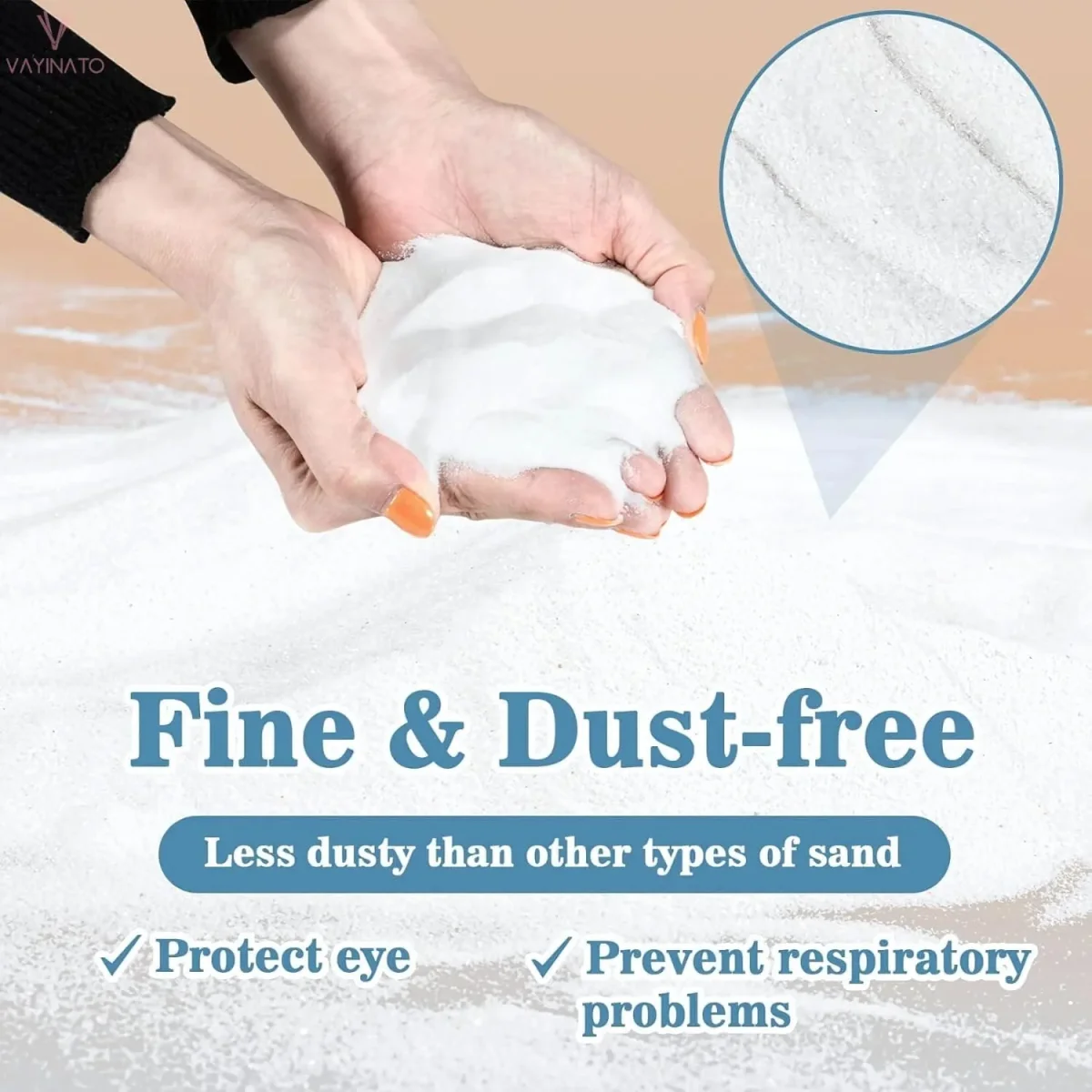 Petzlifeworld 1Kg Dust-Free Natural Flavour Bath Sand for Hamster Odor-Control Grooming Sand for Hamsters, Guinea Pigs, Gerbils & Chinchillas | Clean, Safe & Mess-Free Bathing - Bild 3