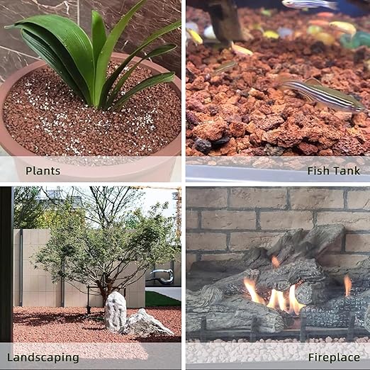 PetzLifeworld 10-15cm Natural Volcanic Red Lava Rocks – Premium Aquarium & Terrarium Decor, Filter Media & Landscaping Stones - Bild 6