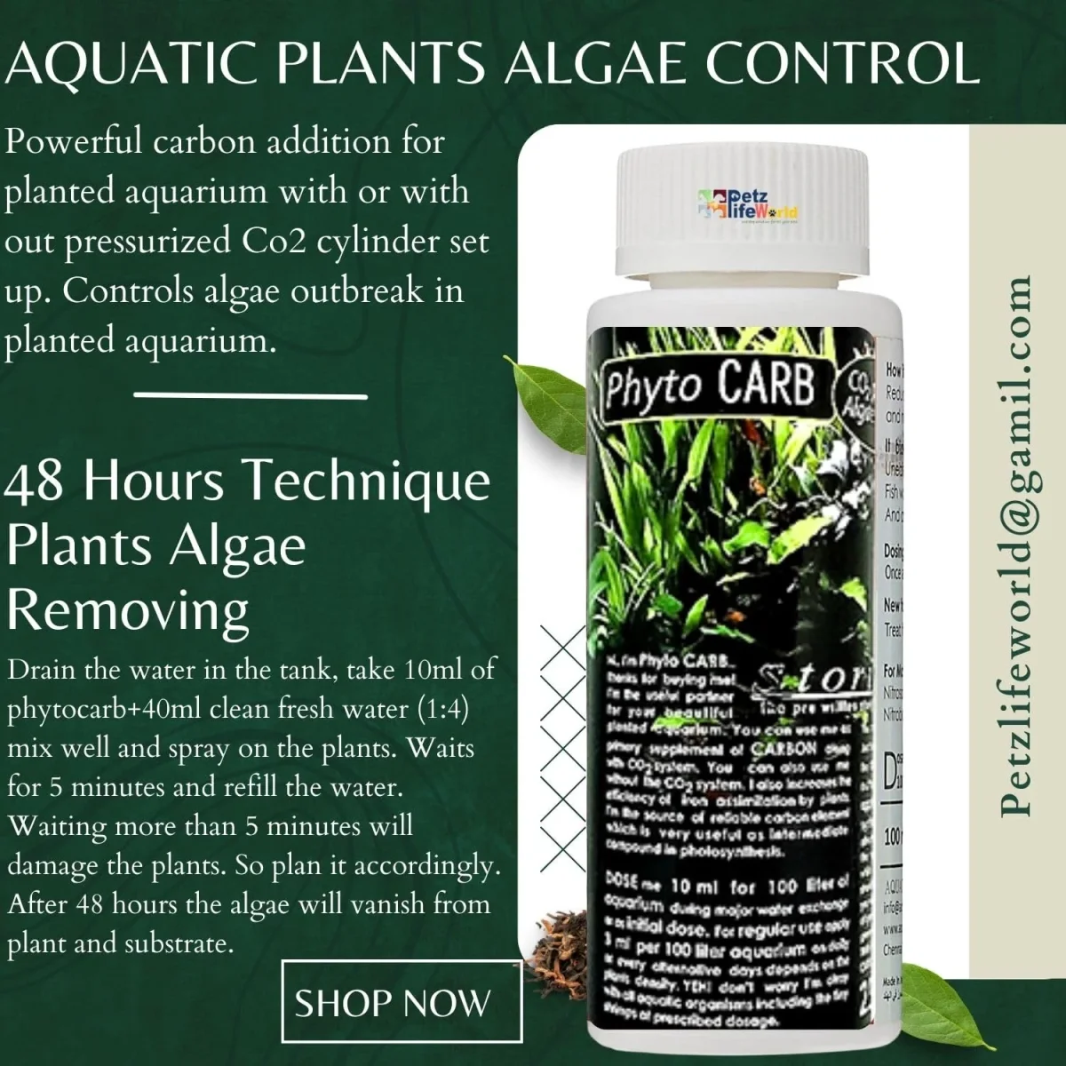 Aquatic Remedies (Pack of 3) Plant Health Formula-120ml & Plant Food-120ml & Phytocarb-100ml For Aquarium Planted Tank - Bild 3