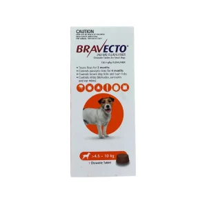 BRAVECTO SMALL DOG 4.5-10KG 1 TABLET ORANGE