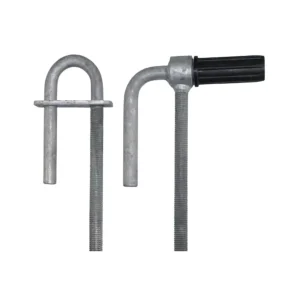 GATE FITTING 400MM BOLT THRU TIMBER POST KIT (FG3E400)