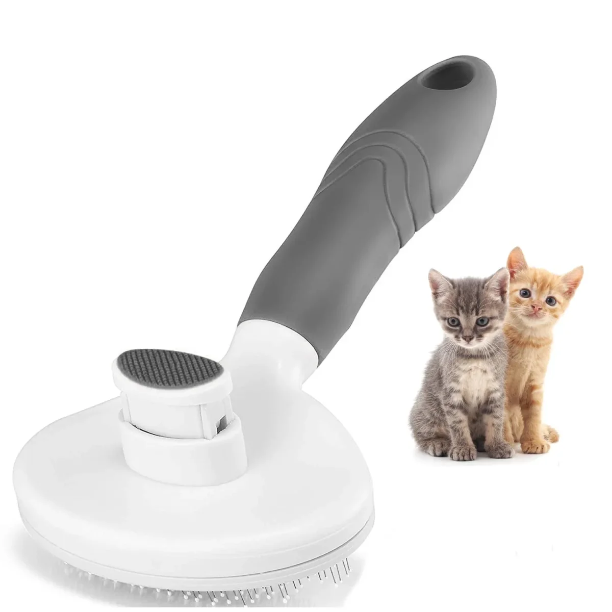 Petzlifeworld Cat Self Cleaning Slicker Brush, Pets Skin Friendly Grooming Brushes for Shedding Dogs Cats Hair Easy to Remove Loose Undercoat with Long or Short Hairs Pet Massage Tool for All Hair Type- UPGRADED - Bild 2