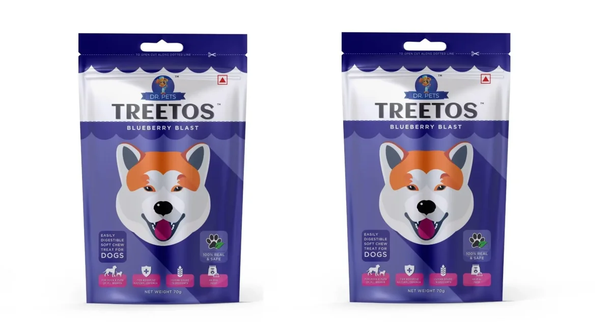 Dr.Pets Treetos Dog Food, Chicken Sticks for Dog Chew Stick for All Life Stages, Dog Treats for Adult Dog & Puppies, Gluten-Free, Soft & Chewy Texture, Blueberry Blast Flavor 85g Pack of 2 - Bild 2