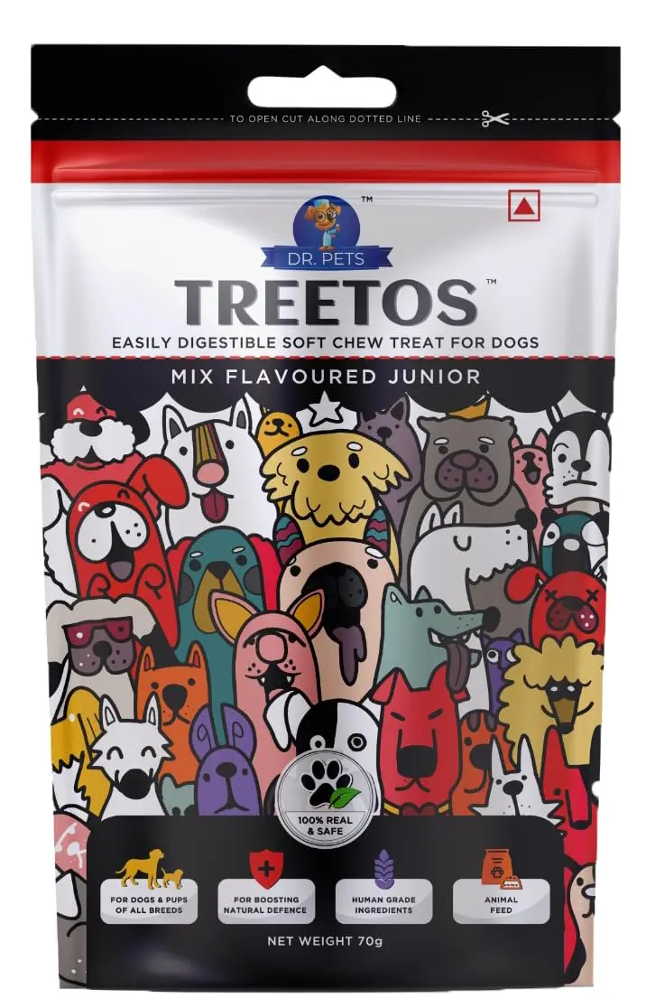 Dr.Pets Treetos Dog Food, Chicken Sticks for Dog Chew Stick for All Life Stages, Dog Treats for Adult Dog & Puppies, Gluten-Free, Soft & Chewy Texture, Mix Flavor 70g Pack of 1 - Bild 2