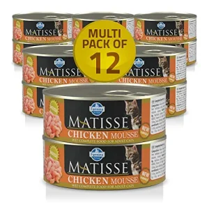 FARMINA Matisse CAT Mousse Chicken, Wet Food, Adult Cat, 12 Cans X 80 GMS Each