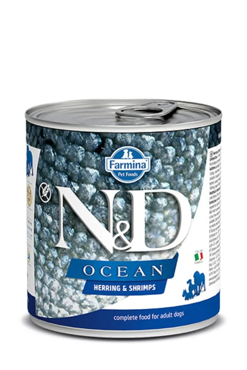 Farmina N&D Herring & Shrimp Adult Mini Dog Wet Food 285 g pack of 6