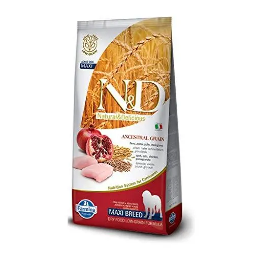 Farmina N&D Low Grain Chicken and Pomegranate Puppy Medium and Maxi Breed Dog Food, 2.5 Kg