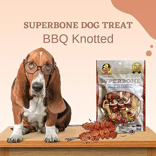 Foodie Puppies SuperBone All Natural Flavour Knotted Dog Treat (BBQ - Pack of 1) | Healthy & Training Treat for All Breed Sizes of Dogs - Bild 8