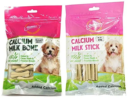 Gnawlers Calcium Milk Bone Dog Treat ( Small 30pcs ) with Calcium Milk Stick 270gm - Bild 2