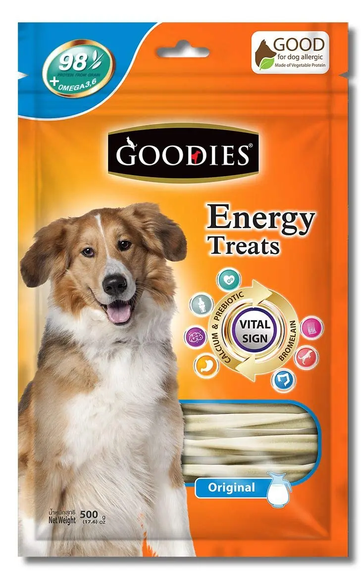 Goodies Dog Energy Treats, Made of Vegetable Protein, 98% Digestible, Healthy Snack & Training Treat, Best for Dog with Meat Allergy, Calcium 500gm - Bild 2