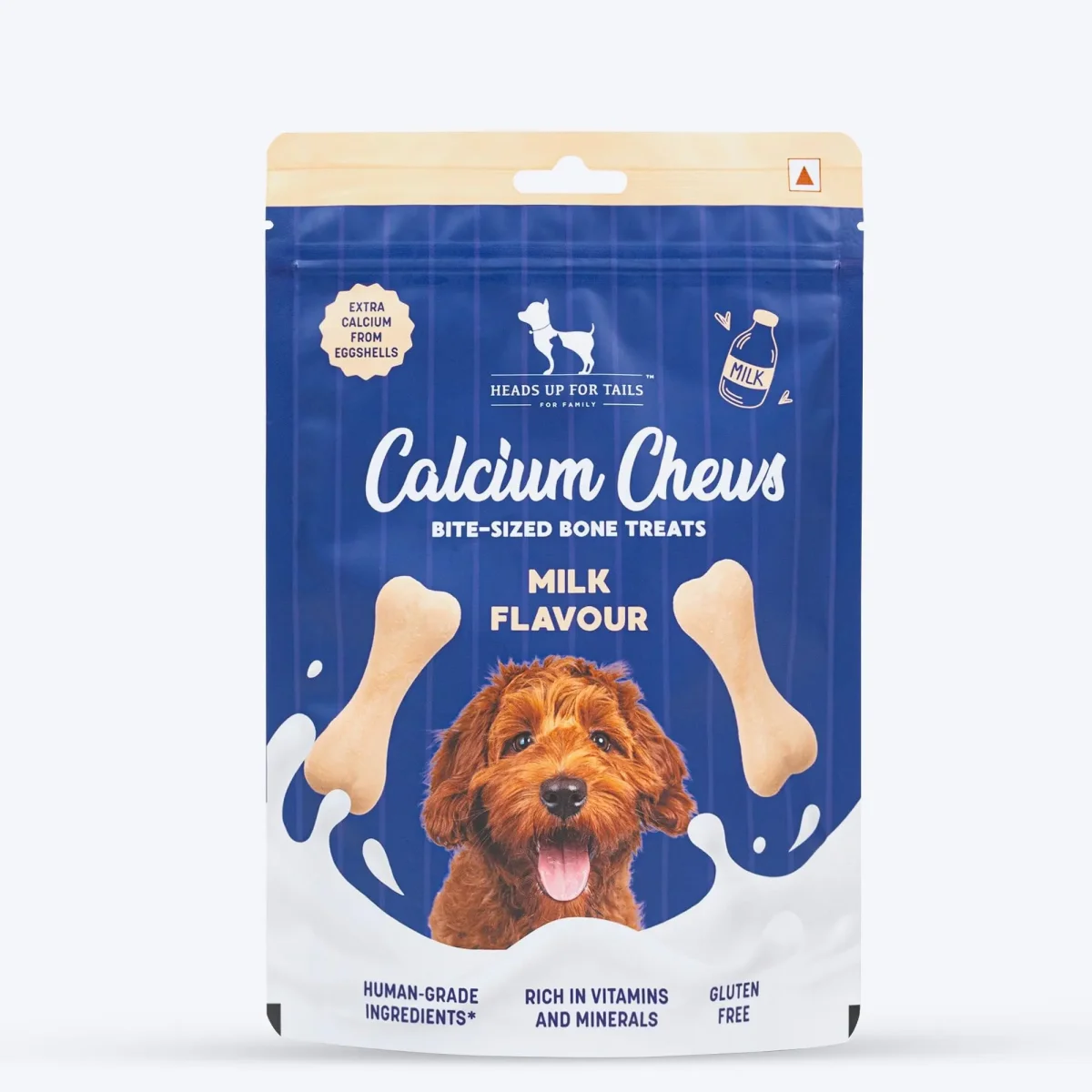 HUFT Calcium Chews Bite-Sized Bone Treats for Dogs - Milk Flavour | Dog Snacks & Training Treats for Puppies & Adult Dogs | Ideal for Shih Tzu Puppies, Small Dogs, and Puppy Training | 200gm - Bild 4