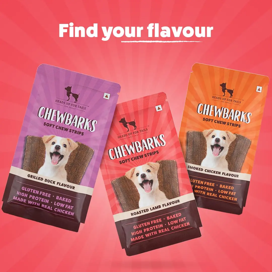 HUFT Chewbarks Roasted Lamb Soft Chew Strips Treat for Dogs | Soft & Tasty Dog Snacks for Puppies, Small Dogs & Adult Dogs | Perfect Treats for Training & Rewards - 30 gm | Packs of 3 - Bild 4