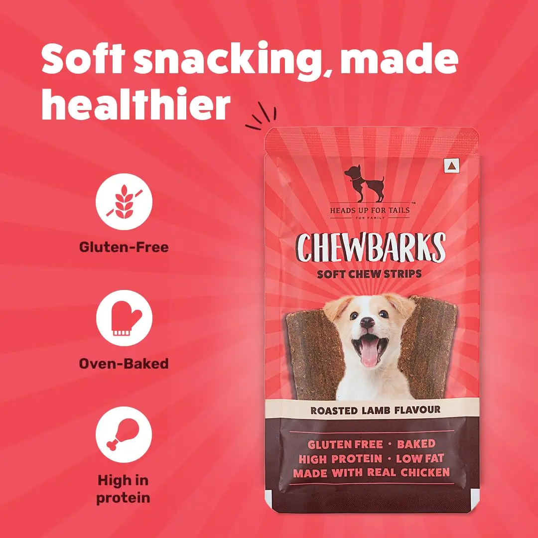 HUFT Chewbarks Roasted Lamb Soft Chew Strips Treat for Dogs | Soft & Tasty Dog Snacks for Puppies, Small Dogs & Adult Dogs | Perfect Treats for Training & Rewards - 30 gm | Packs of 3 - Bild 9