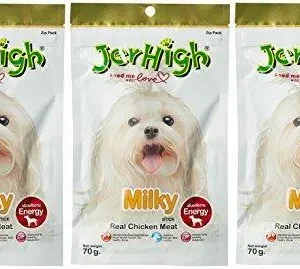 Jerhigh Dog Snacks Milky Stick Chicken Meat 70g Plus (Pack of 3)