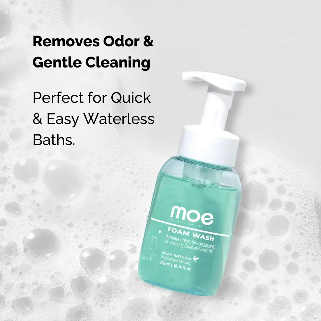 Moe Puppy Dry Shampoo for Cats | Cleansing & Conditioning, Detangling & Moisturizing | Quick Odor Removal | Safe for Kittens (300 ml) - Bild 9