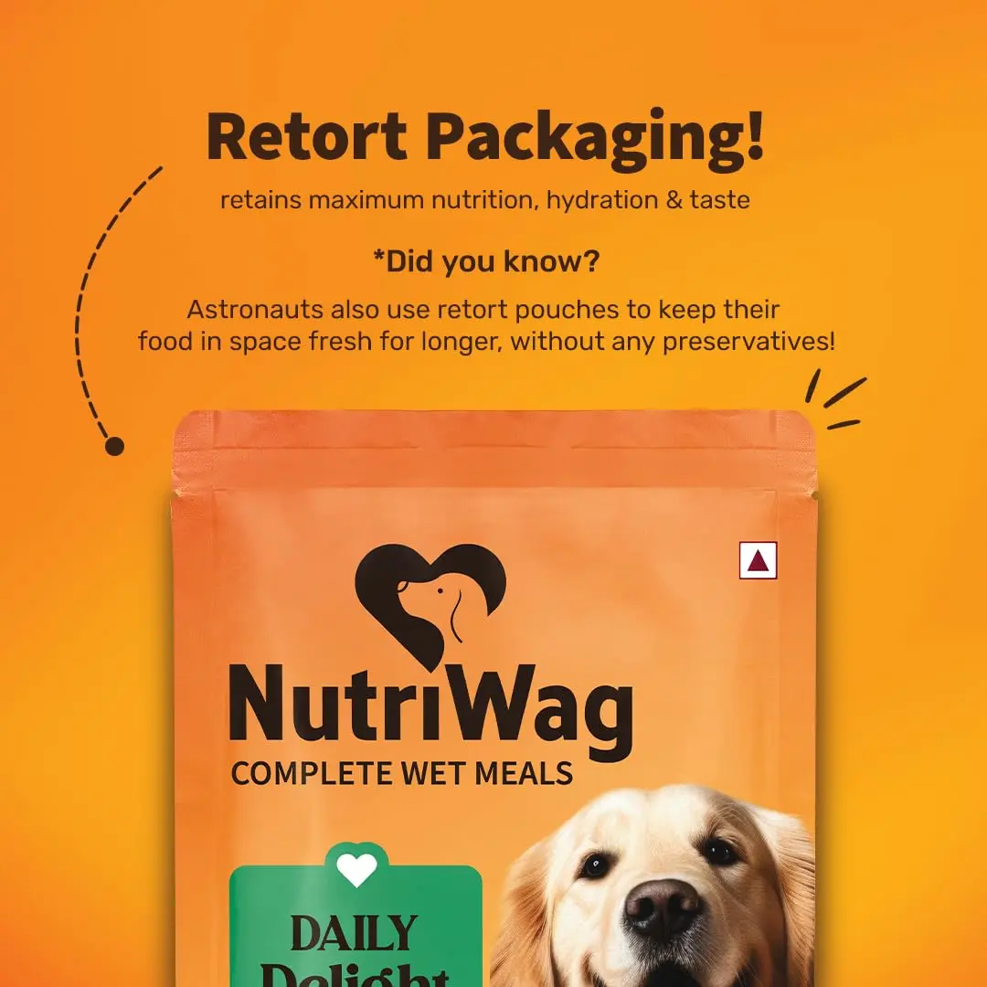 NutriWag Wet Dog Food with Chicken, Rice & Spinach - 300g | Complete & Balanced Meals for Dogs | All Breeds | High Protein | No Added Flavours - Bild 6