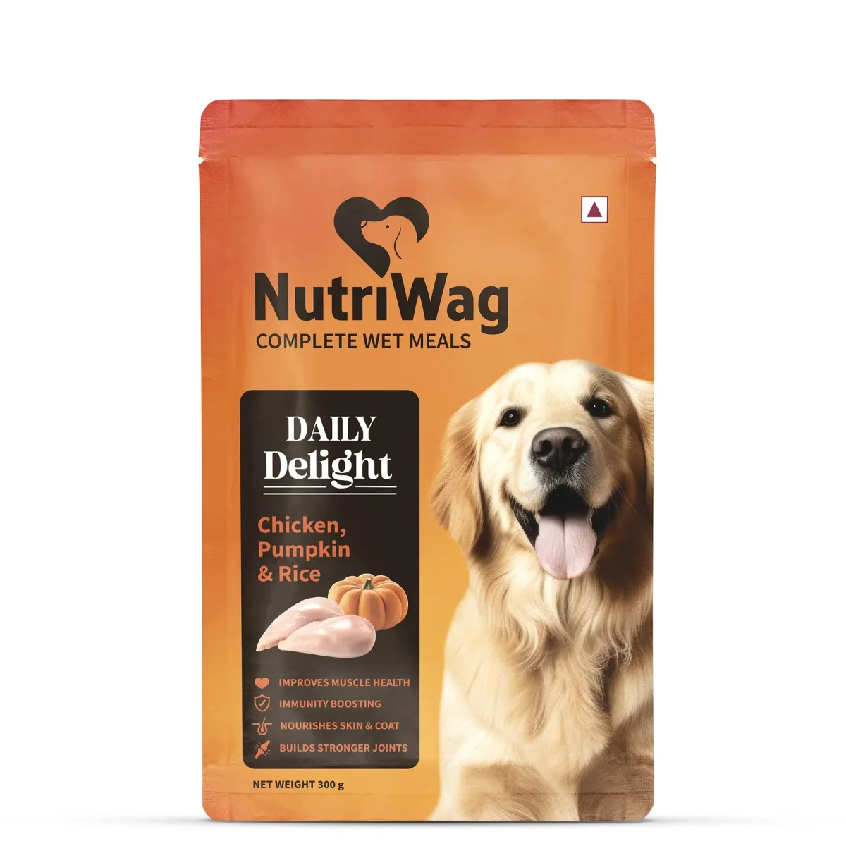 Nutriwag Wet Dog Food 300 gm | Balanced Meals with Chicken, Pumpkin, Rice & Vegetables | High Protein Dog Food | No Added Flavours | Human-Grade Ingredients | All Life Stages