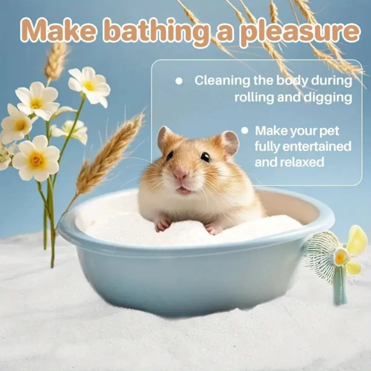 Petzlifeworld 200g Loose Natural Silica Bath Sand for Hamsters & Small Pets - Bild 6