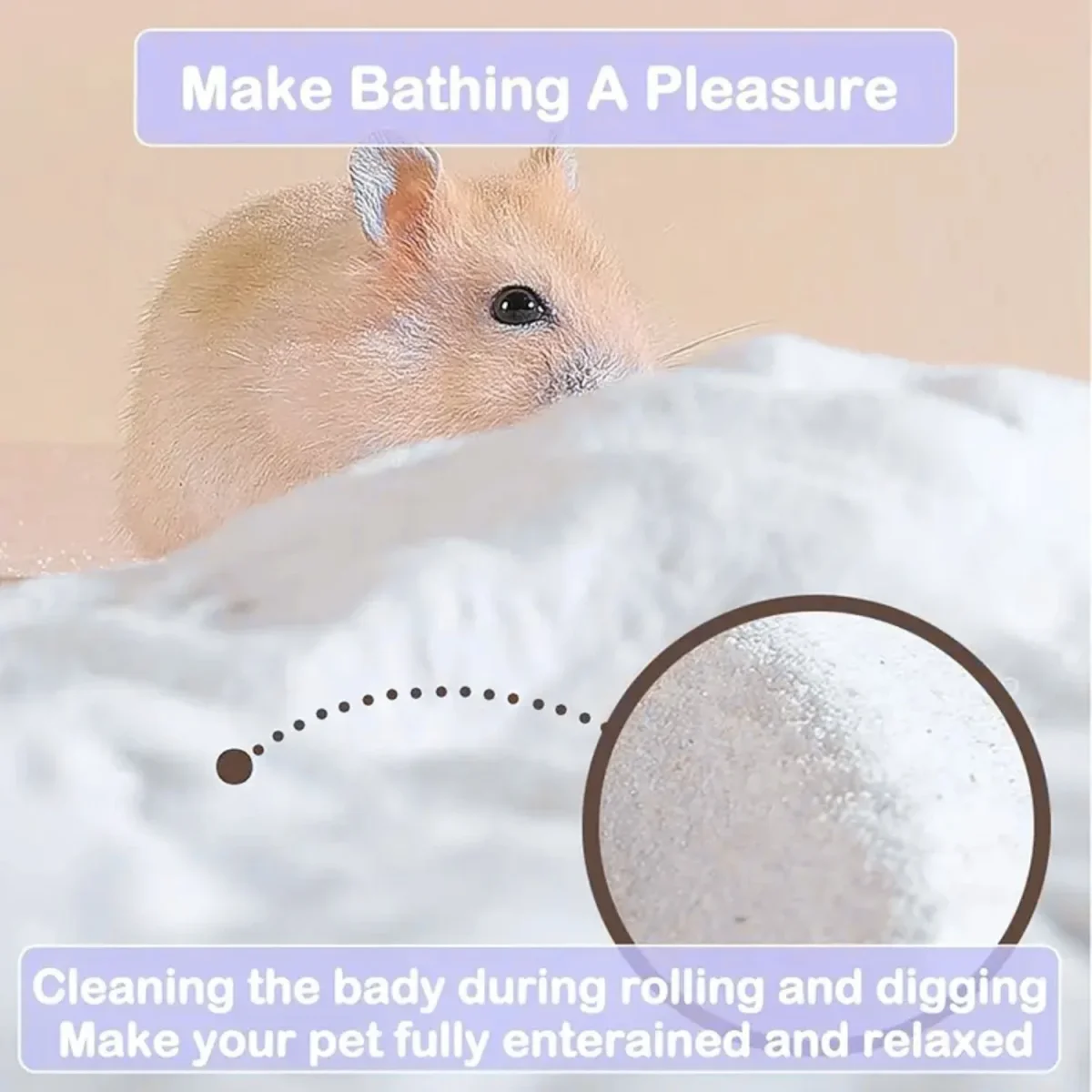 Petzlifeworld 200g Loose Natural Silica Bath Sand for Hamsters & Small Pets - Bild 3