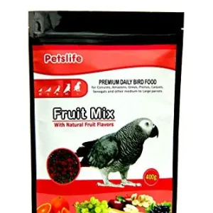 Petslife Fruit Mix Gray Parrot Bird Food, 200 gm
