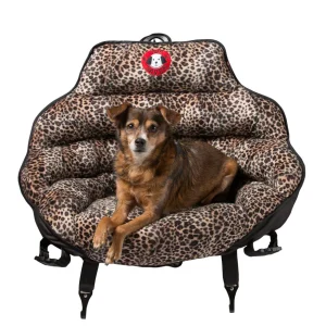 PupSaver Crash-Tested Car Safety Seat for Dogs LEOPARD WITH BLACK TRIM PRINT Original PupSaver