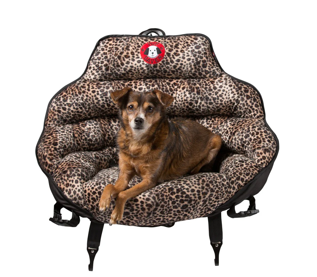 PupSaver Crash-Tested Car Safety Seat for Dogs LEOPARD WITH BLACK TRIM PRINT Original PupSaver - Bild 2