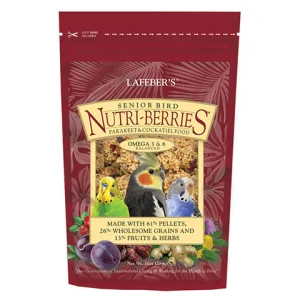 Senior Nutri-berries for Parakeet & Cockatiel - 10 oz