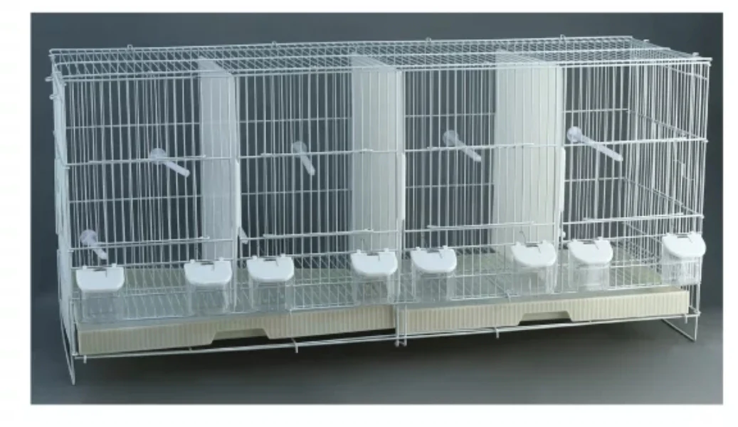 White Wire Cages Breeding Cages Stackable 102cm (box of 3) - Bild 4