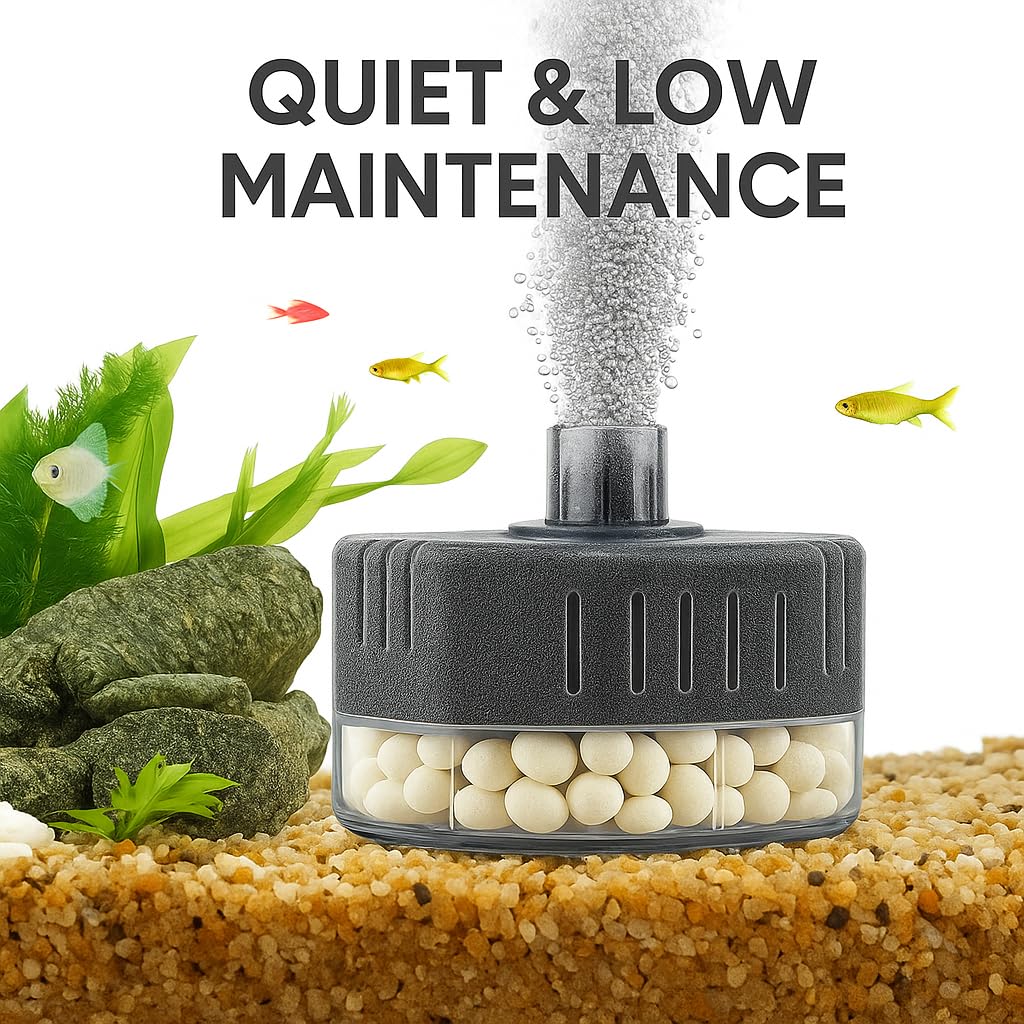 PetzLifeWorld Aquarium Sponge Filter BL - SERIES with 2M Airline Tube | Air-Powered Oxygen Bubble Filter for Small Fish, Betta, Shrimp Tanks | Biological Filtration | Quiet & Gentle | Air Pump Not Included - Bild 8