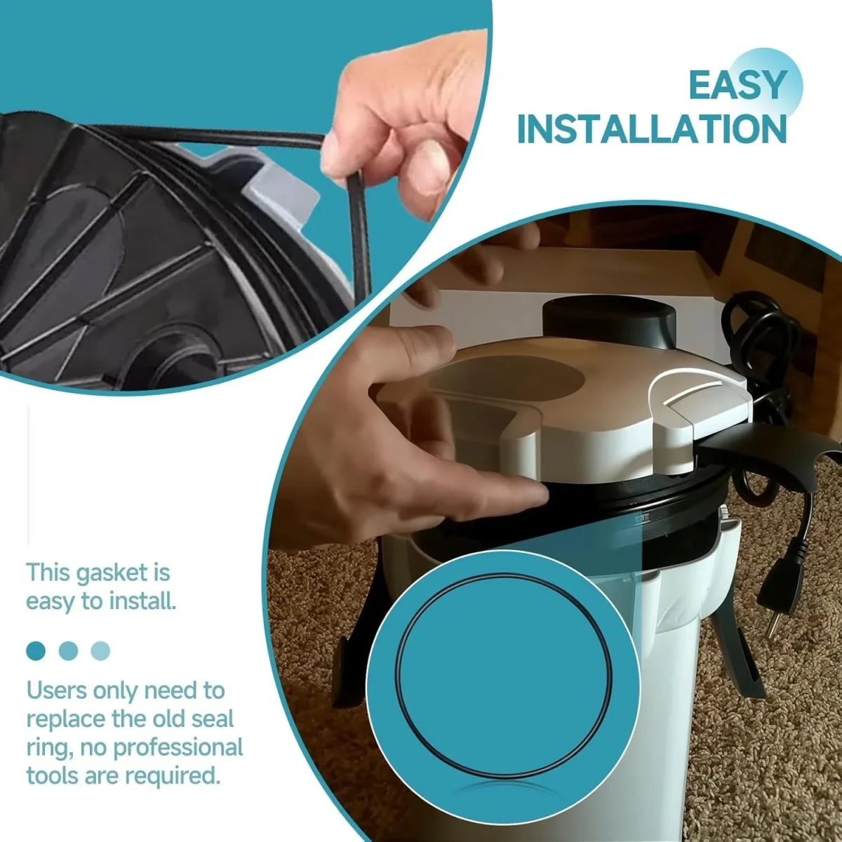 PetzLifeWorld Sun-Sun HW-Series Canister Filter O-Ring Replacement Seal Ring | Compatible with Aquarium Canister Filter Models | Durable Rubber Gasket for Leak Prevention and Tight Sealing - Bild 4