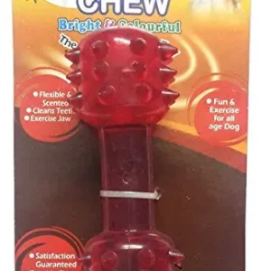 Super Dog Musical Dumbbell Chew Toy(Color May Vary)