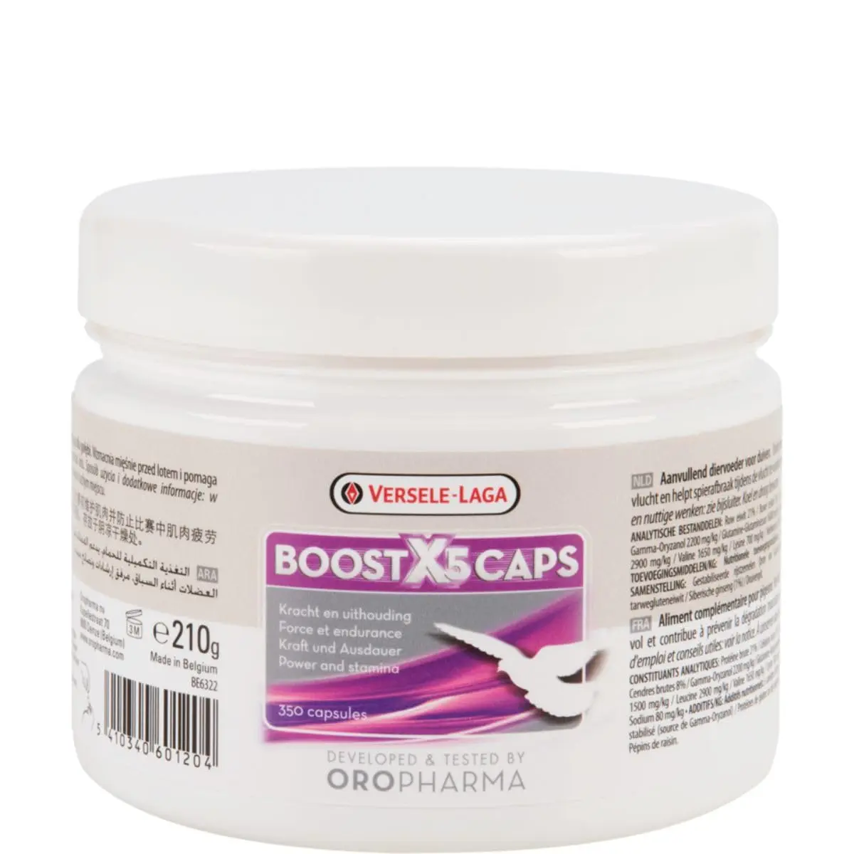 Versele Laga Oropharma Boost X5 Energy mix supporting the muscles in capsules 210gm (350Caps)