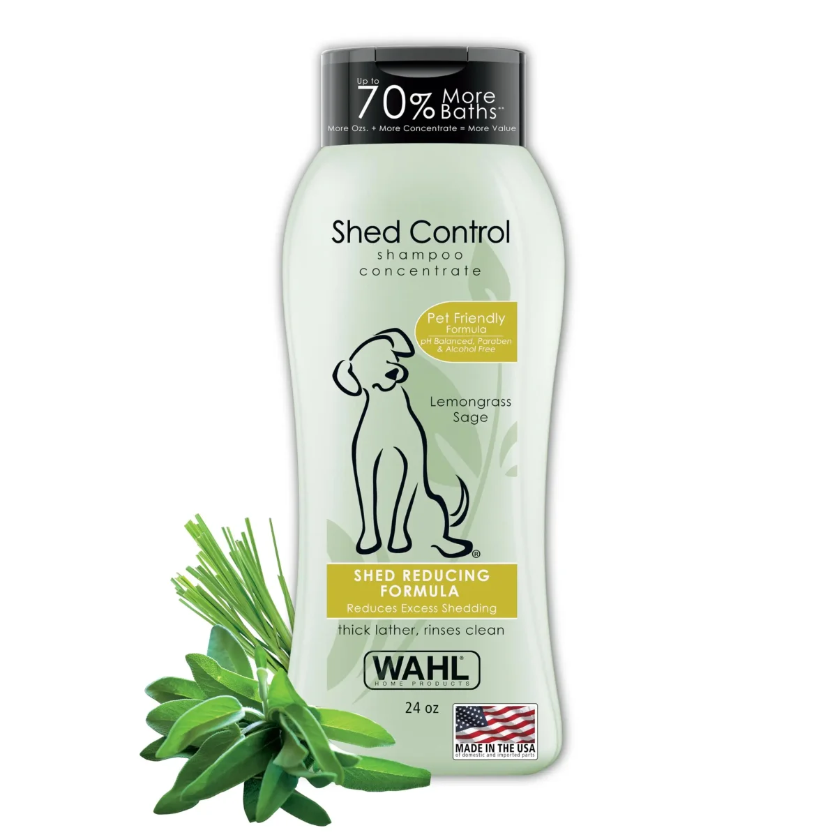 Wahl 820005 Shed Control Shampoo, Lemongrass Sage, 1 Piece