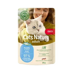 12x85 g Våtfoder mera Cats Nature adult Trout